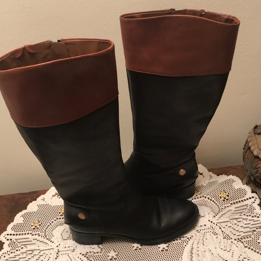 FRANCO SARTO Sz 6 Leather Riding Boots